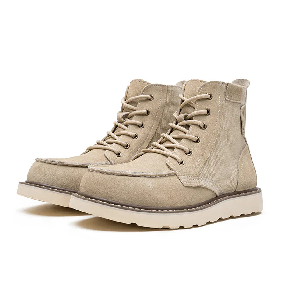 Herren Stiefel mit Kappzehe und Plateausohle