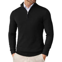 Herren Pullover mit kurzem Reißverschluss und Kragen