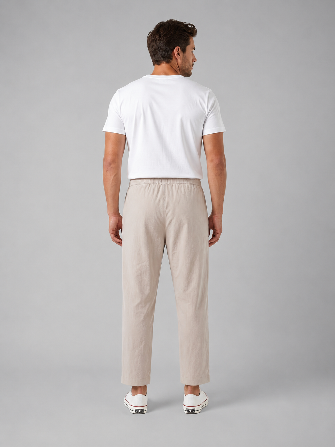 Herren Hose mit Kordelzugbund in lockerer Passform
