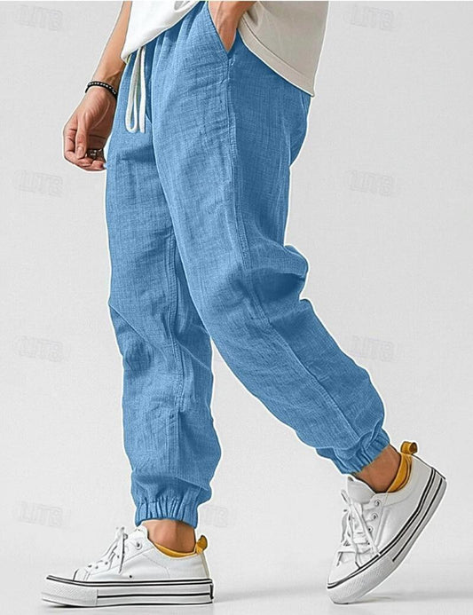 Stoffhose Herren Relaxed Fit Freizeit Sommer