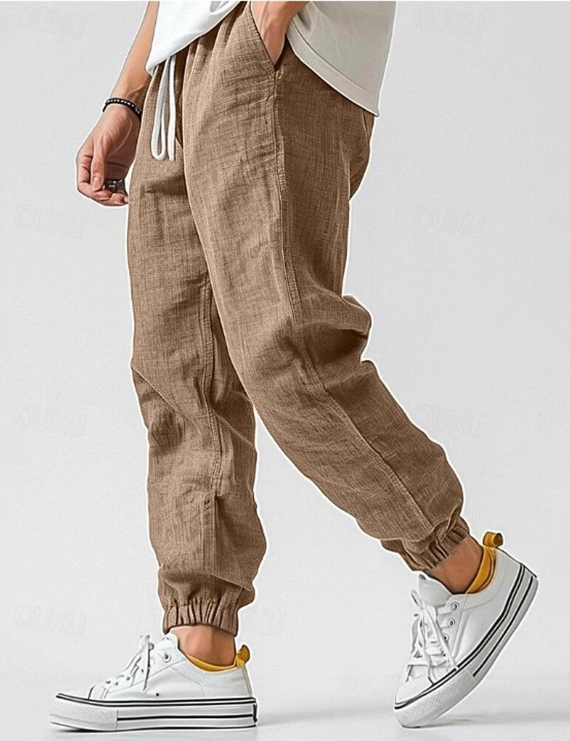 Stoffhose Herren Relaxed Fit Freizeit Sommer