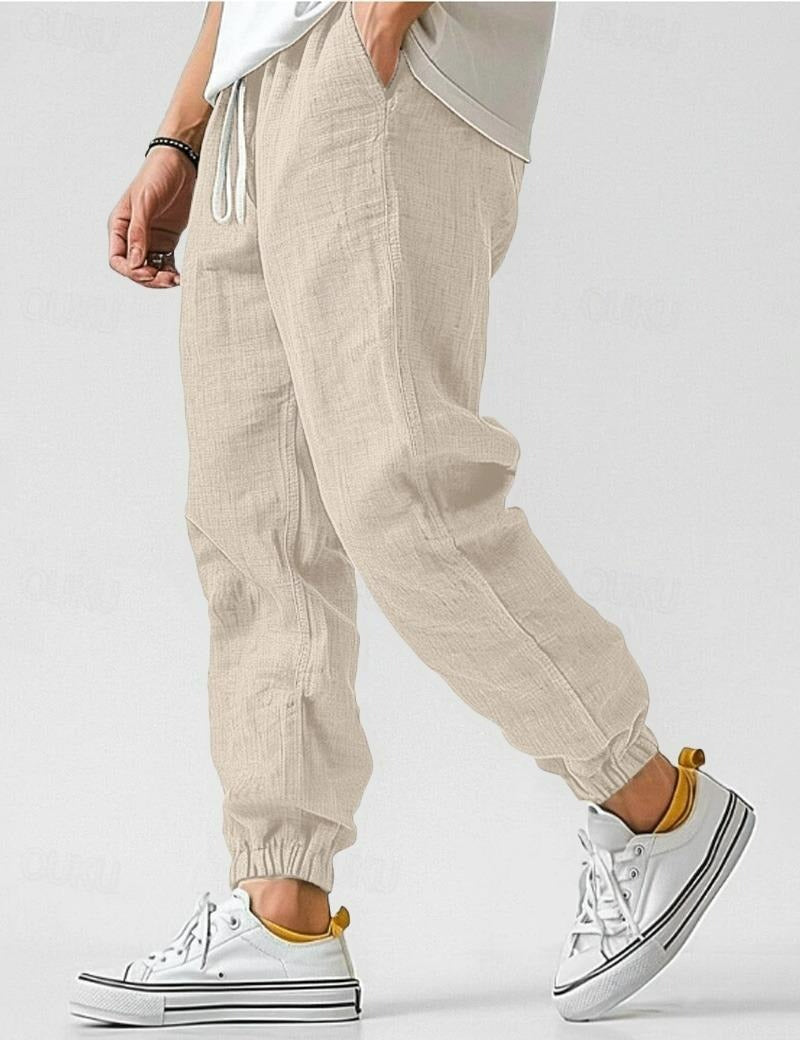 Stoffhose Herren Relaxed Fit Freizeit Sommer