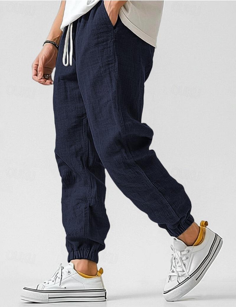 Stoffhose Herren Relaxed Fit Freizeit Sommer