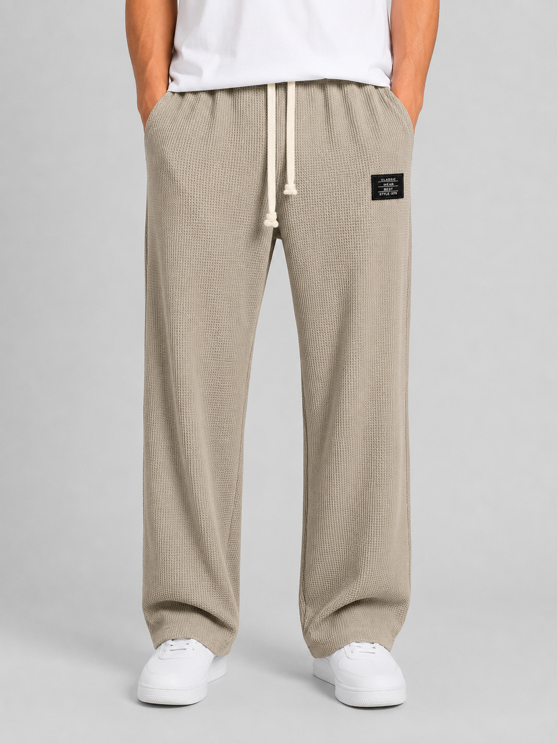 Waffelstrick-Hose Relaxed Fit mit Tunnelzug