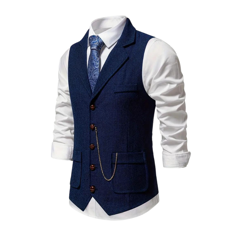 Herren Weste Regular Fit Business Freizeit Ganzjahres