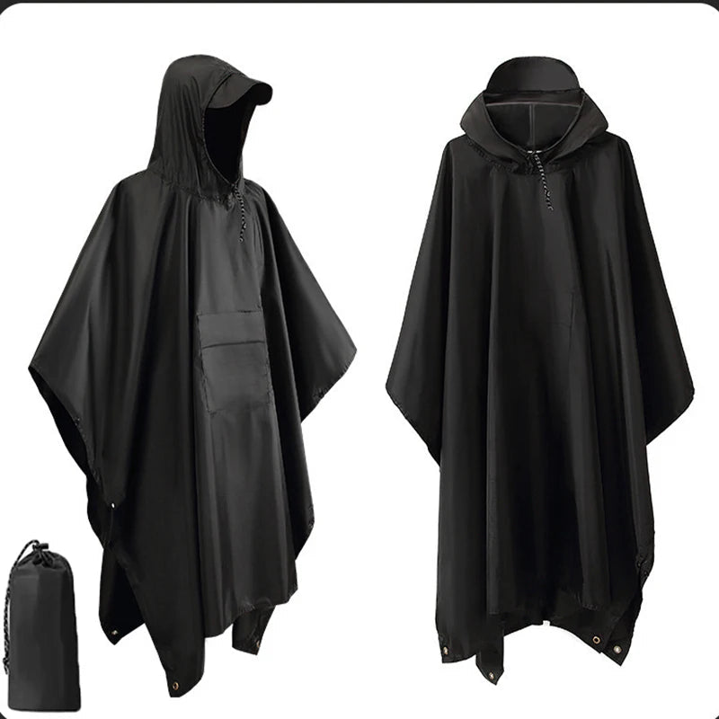 Herren 3-in-1 Regenmantel Oversize Freizeit wasserdicht Camouflage