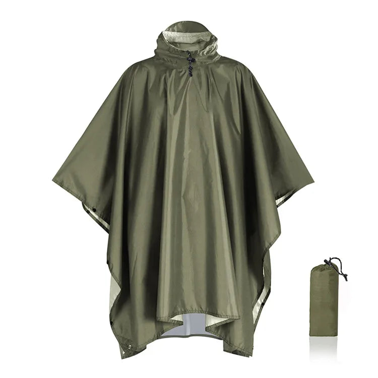 Herren 3-in-1 Regenmantel Oversize Freizeit wasserdicht Camouflage