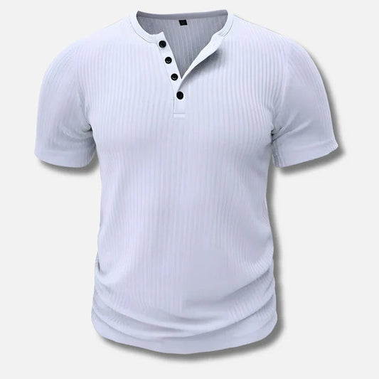 Moderne Herren Slim-Fit, Poloshirt mit Knopfverschluss | Bequeme Baumwollmischung für Vielseitigkeit