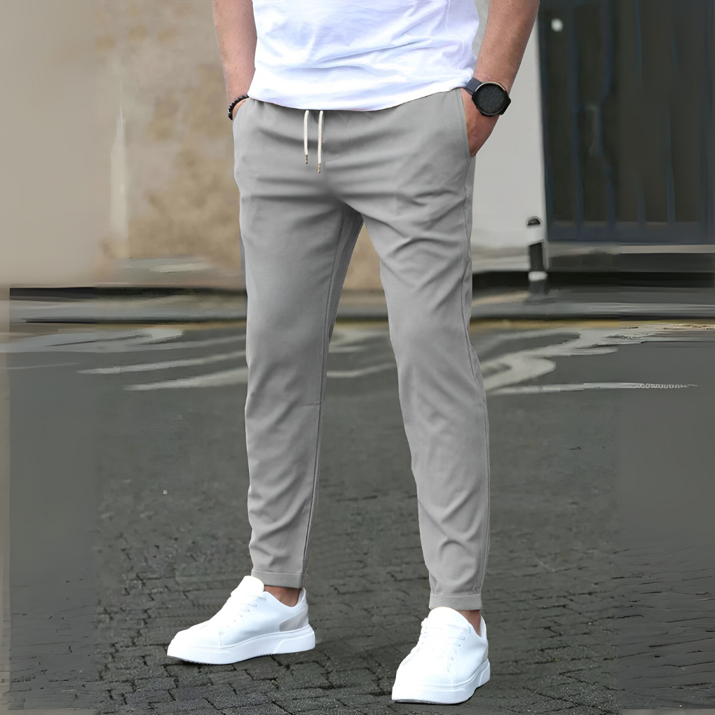 Moderne Slim-Fit-Hose für Herren mit Kordelzug | Bequeme Freizeit- und Sporthose