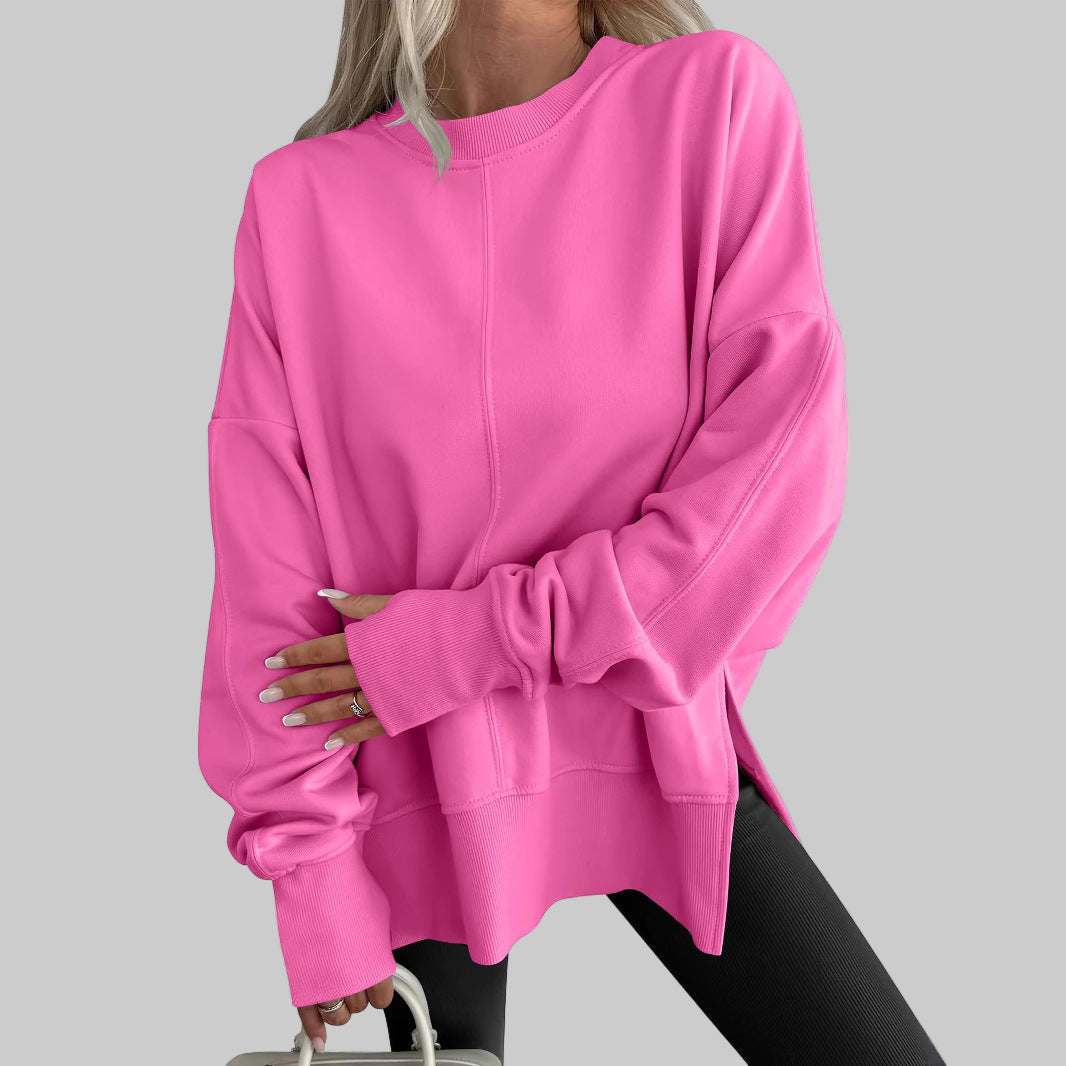 Damen Oversized-Sweatshirt mit Rippbund