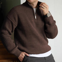 Herren Pullover mit kurzem Reißverschluss