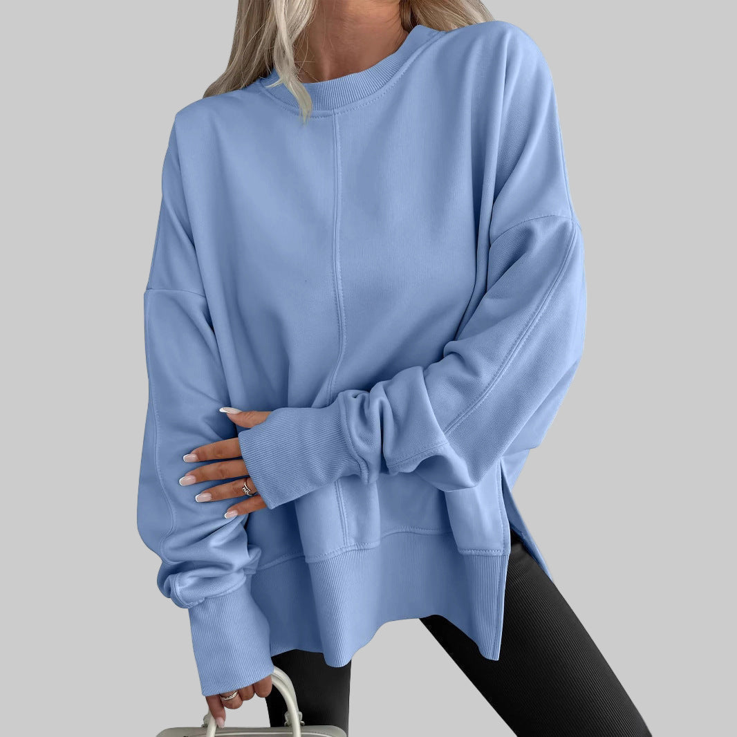 Damen Oversized-Sweatshirt mit Rippbund