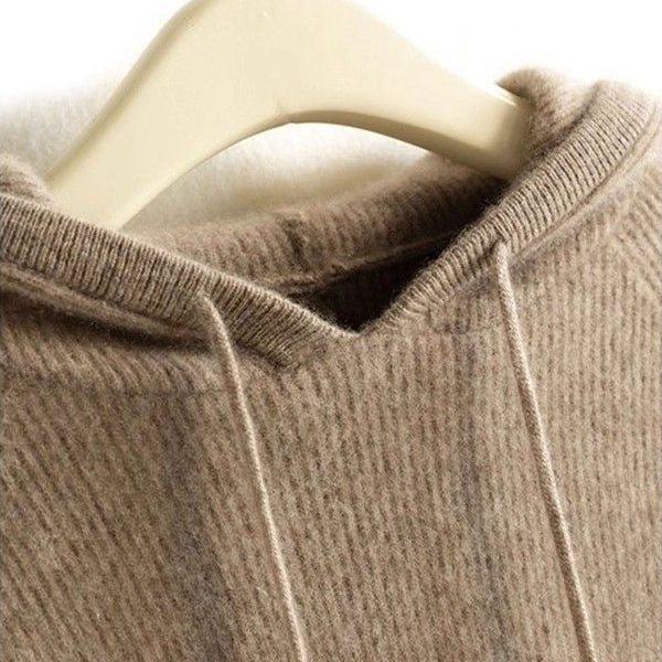 Damen Hoodie mit Rippbund