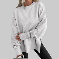 Damen Oversized-Sweatshirt mit Rippbund