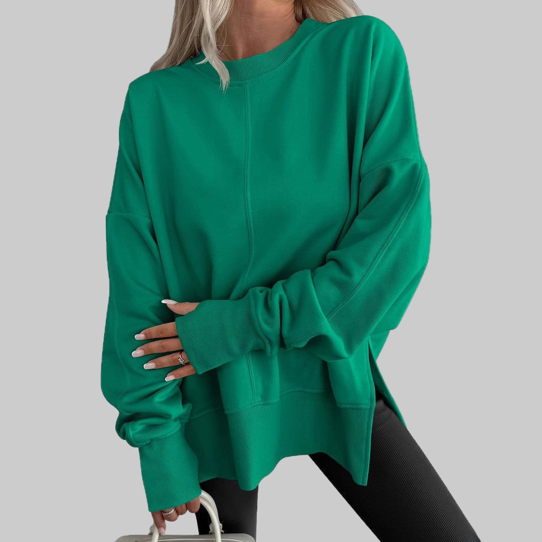Damen Oversized-Sweatshirt mit Rippbund