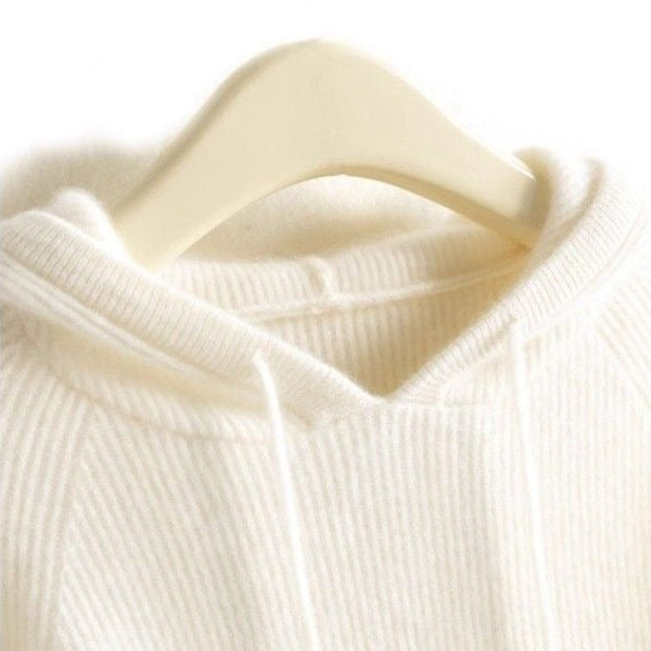 Damen Hoodie mit Rippbund