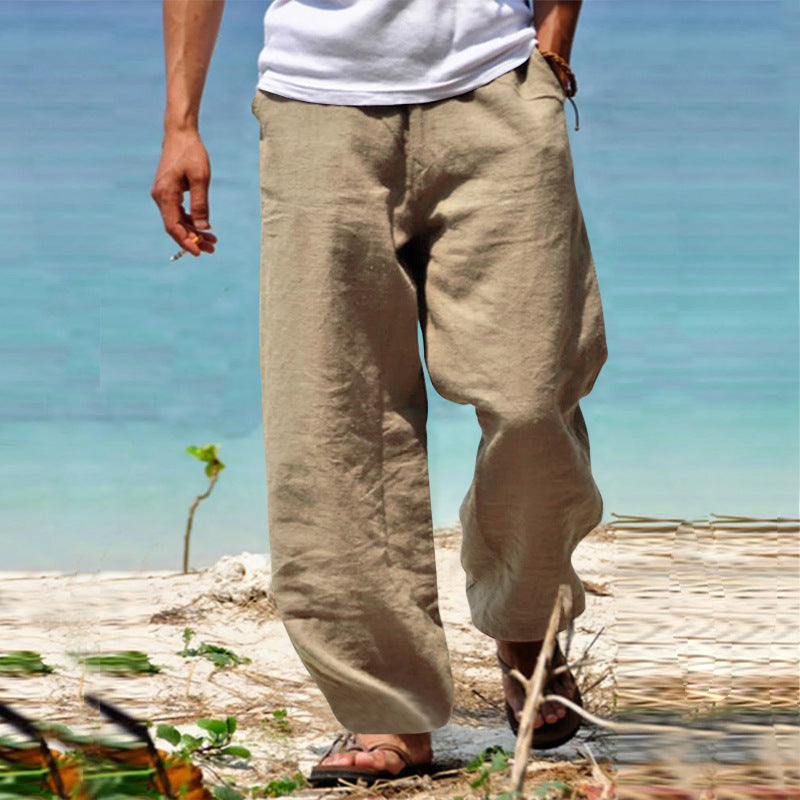 Stoffhose Herren Relaxed Fit Freizeit Sommer