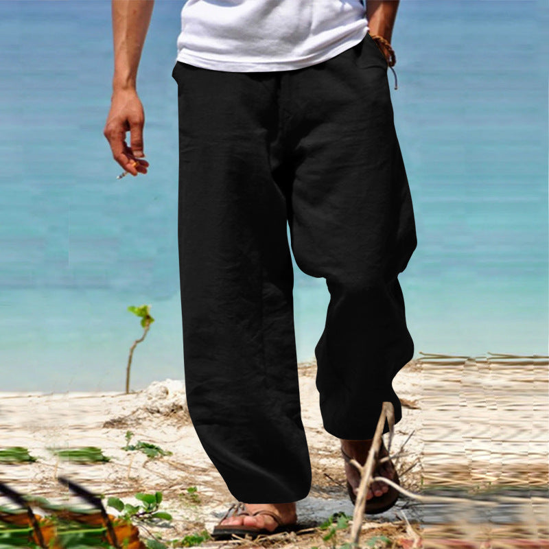 Stoffhose Herren Relaxed Fit Freizeit Sommer