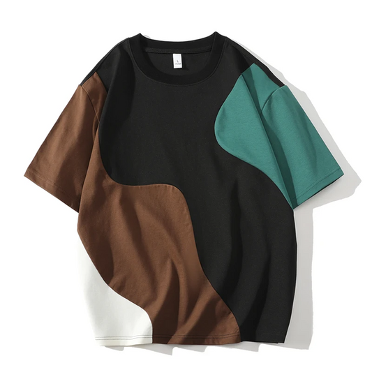 Oversize T-Shirt für Männer in Kontrastfarben für Streetwear und Freizeit