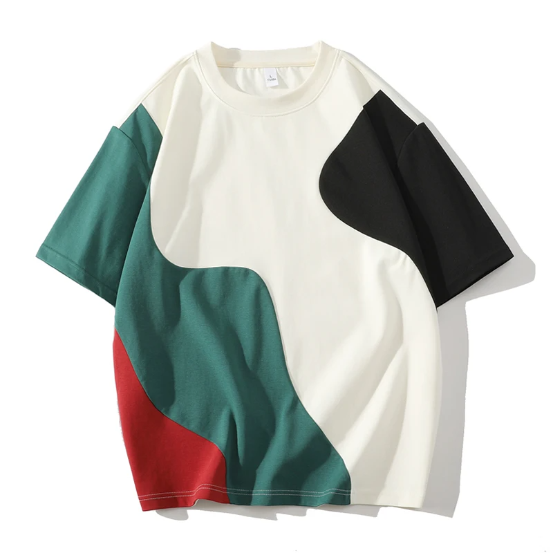Oversize T-Shirt für Männer in Kontrastfarben für Streetwear und Freizeit