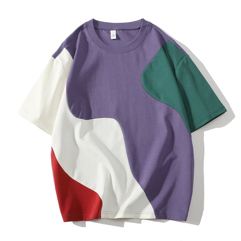Oversize T-Shirt für Männer in Kontrastfarben für Streetwear und Freizeit