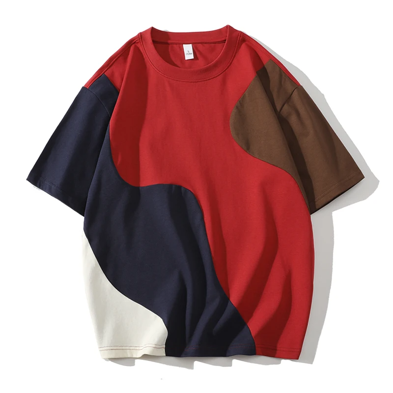 Oversize T-Shirt für Männer in Kontrastfarben für Streetwear und Freizeit
