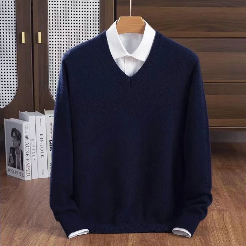 Herren Pullover mit V-Ausschnitt für den Alltag