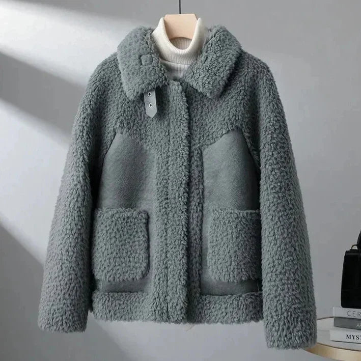 Damen Jacke mit Knopfleiste und aufgesetzten Taschen