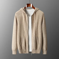 Herren Zip-Hoodie mit strukturierter Kapuze