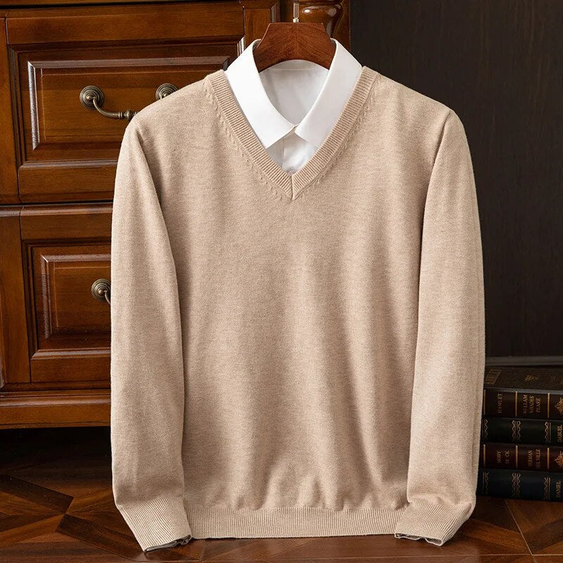 Herren Pullover mit V-Ausschnitt