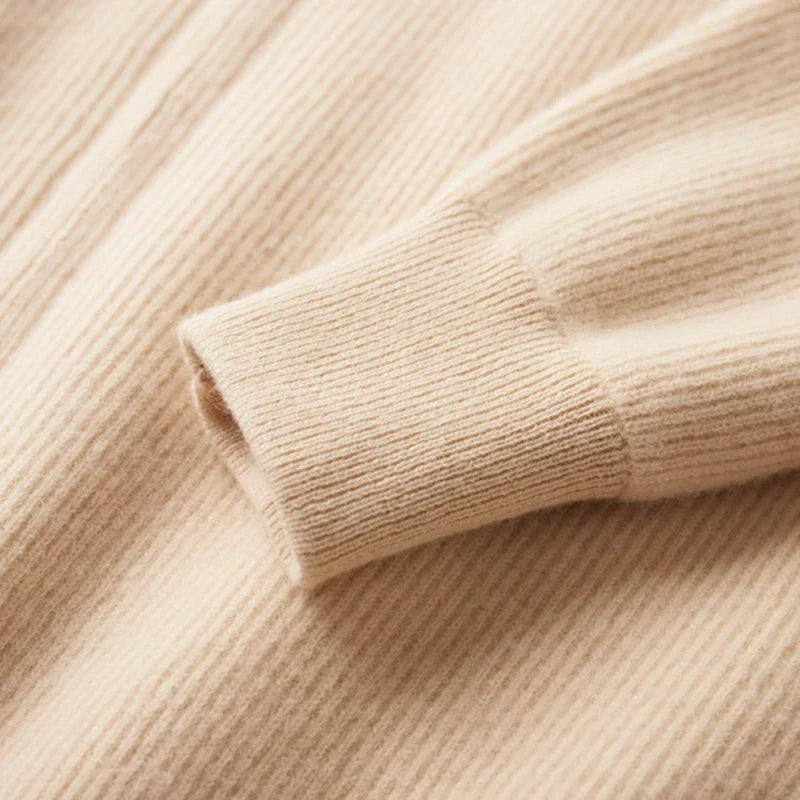 Herren Pullover mit hohem Kragen und Reißverschluss