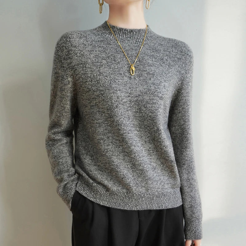 Damen Pullover mit Stehkragen in legerer Passform