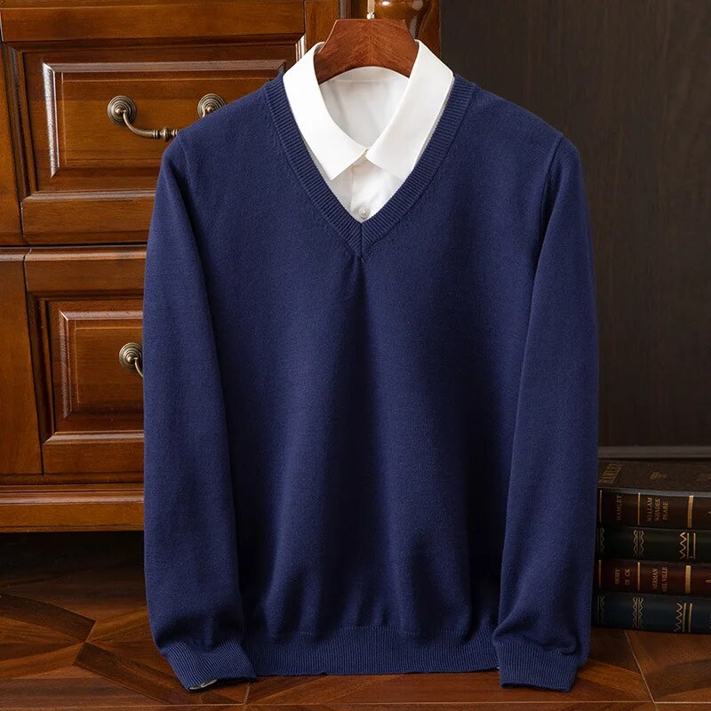 Herren Pullover mit V-Ausschnitt
