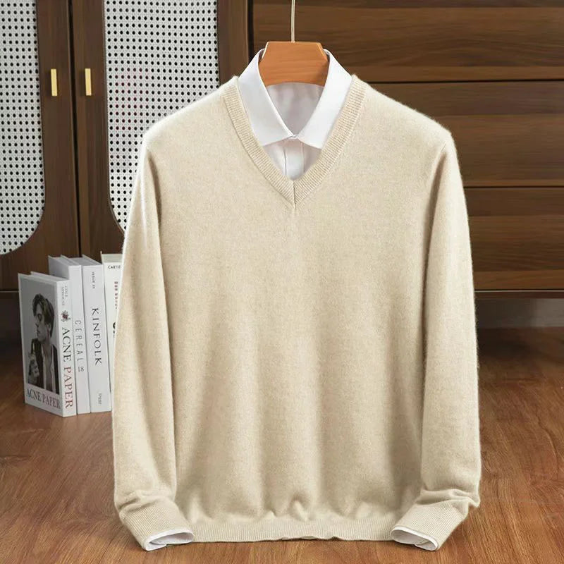 Herren Pullover mit V-Ausschnitt für den Alltag