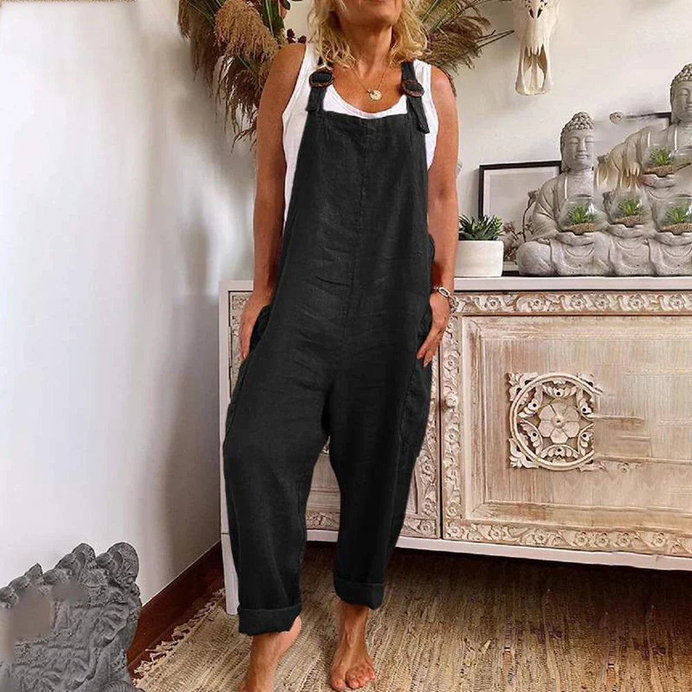 Damen Overall Relaxed Fit Casual Sommer Freizeit