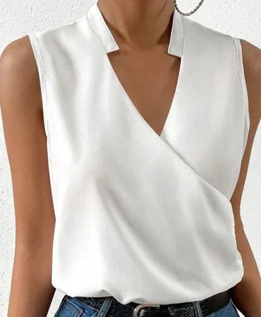 Damen Ärmelloses Top Slim Fit Elegant Sommer Freizeit