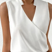 Damen Ärmelloses Top Slim Fit Elegant Sommer Freizeit