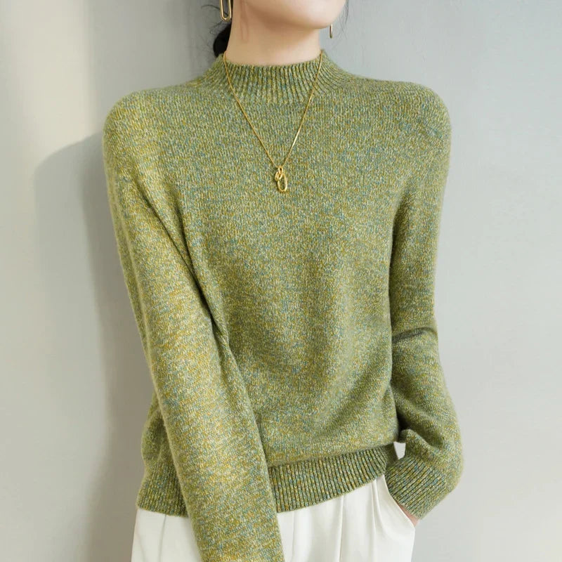 Damen Pullover mit Stehkragen in legerer Passform