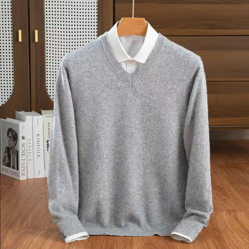 Herren Pullover mit V-Ausschnitt für den Alltag