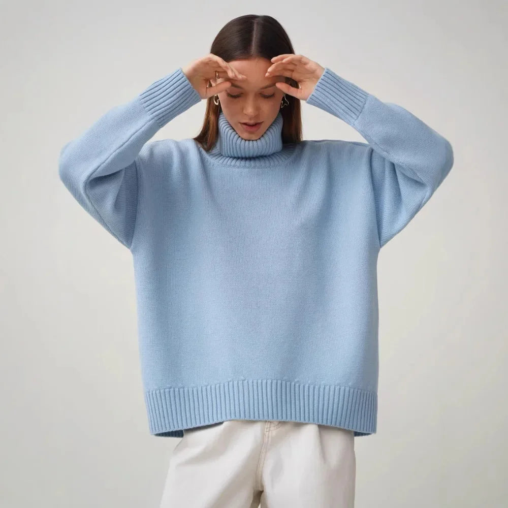 Damen Rollkragenpullover, leicht und weich
