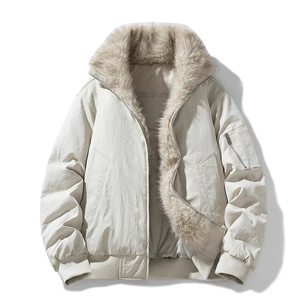 Herren Jacke mit warmer Fütterung und Zip-Taschen