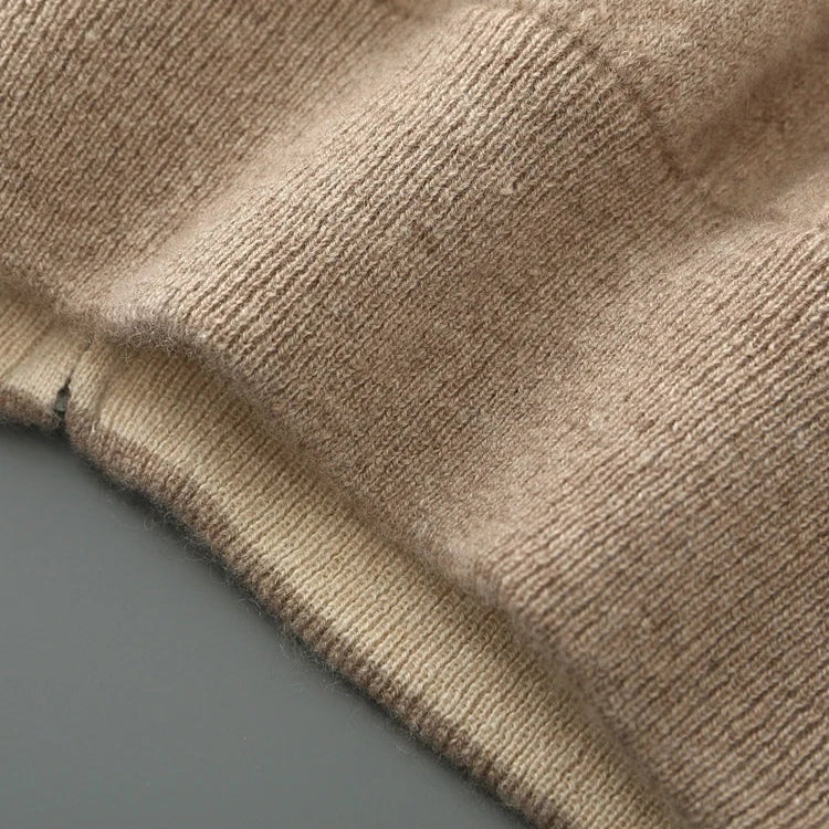 Herren Strickjacke mit Reißverschluss und Rippkragen