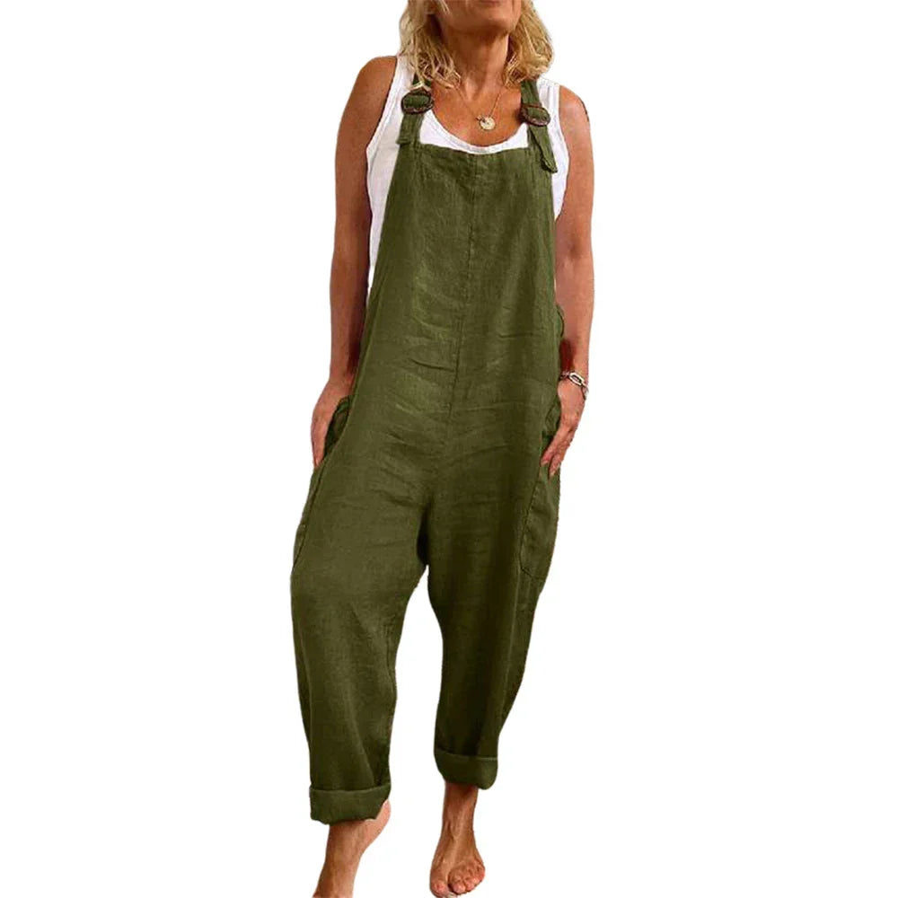 Damen Overall Relaxed Fit Casual Sommer Freizeit