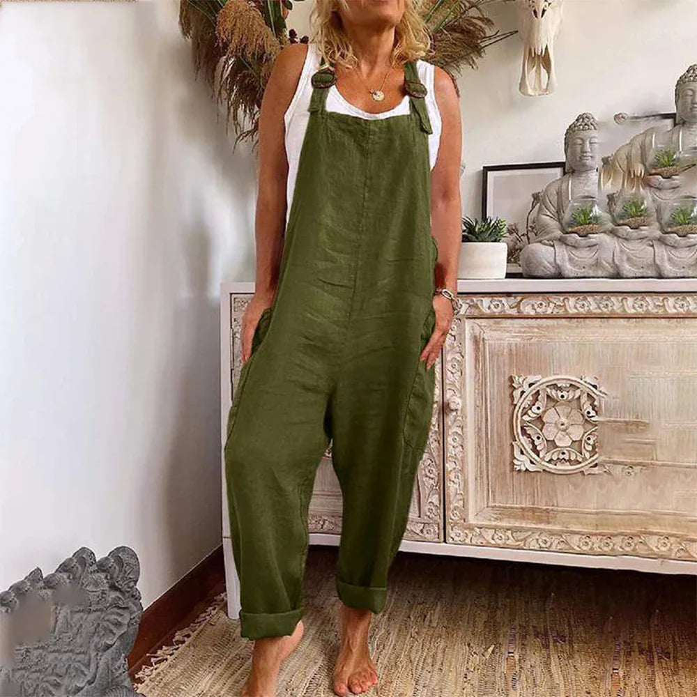 Damen Overall Relaxed Fit Casual Sommer Freizeit