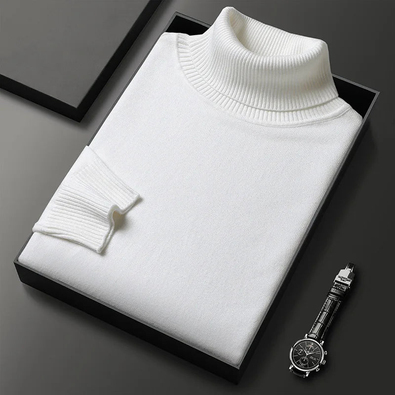 Herren Rollkragenpullover, schlicht und weich