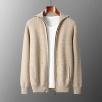 Herren Pullover mit Polokragen und Rippdetails