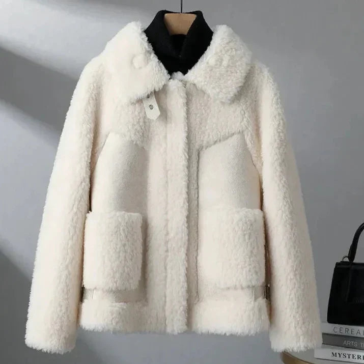 Damen Jacke mit Knopfleiste und aufgesetzten Taschen