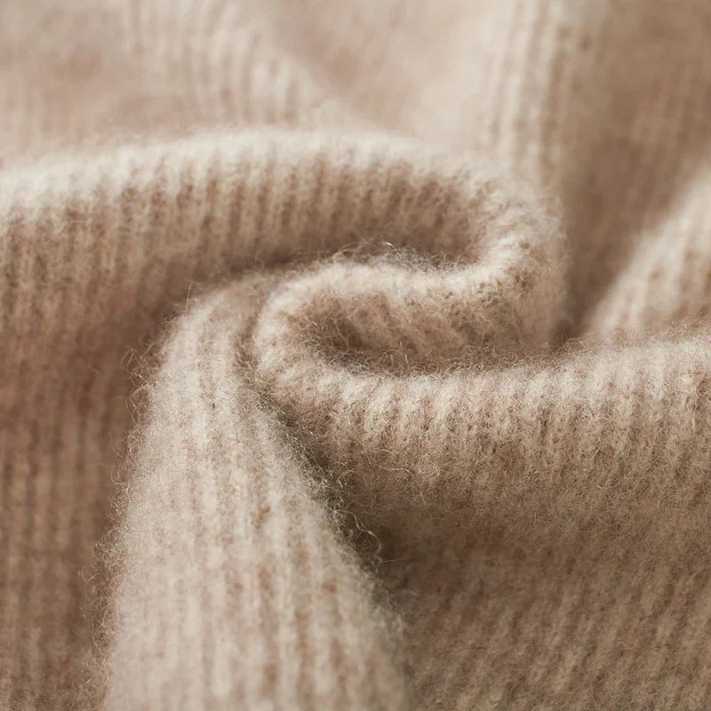 Herren Pullover mit Polokragen und Rippdetails