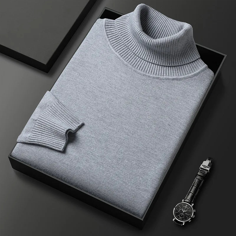 Herren Rollkragenpullover, schlicht und weich