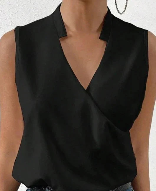 Damen Ärmelloses Top Slim Fit Elegant Sommer Freizeit